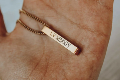 custom engraved necklace for couples