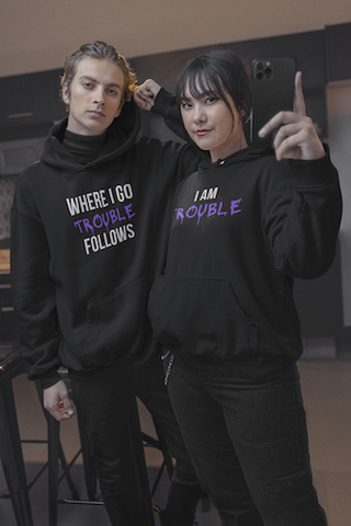 Trouble - Hoodies For Couples
