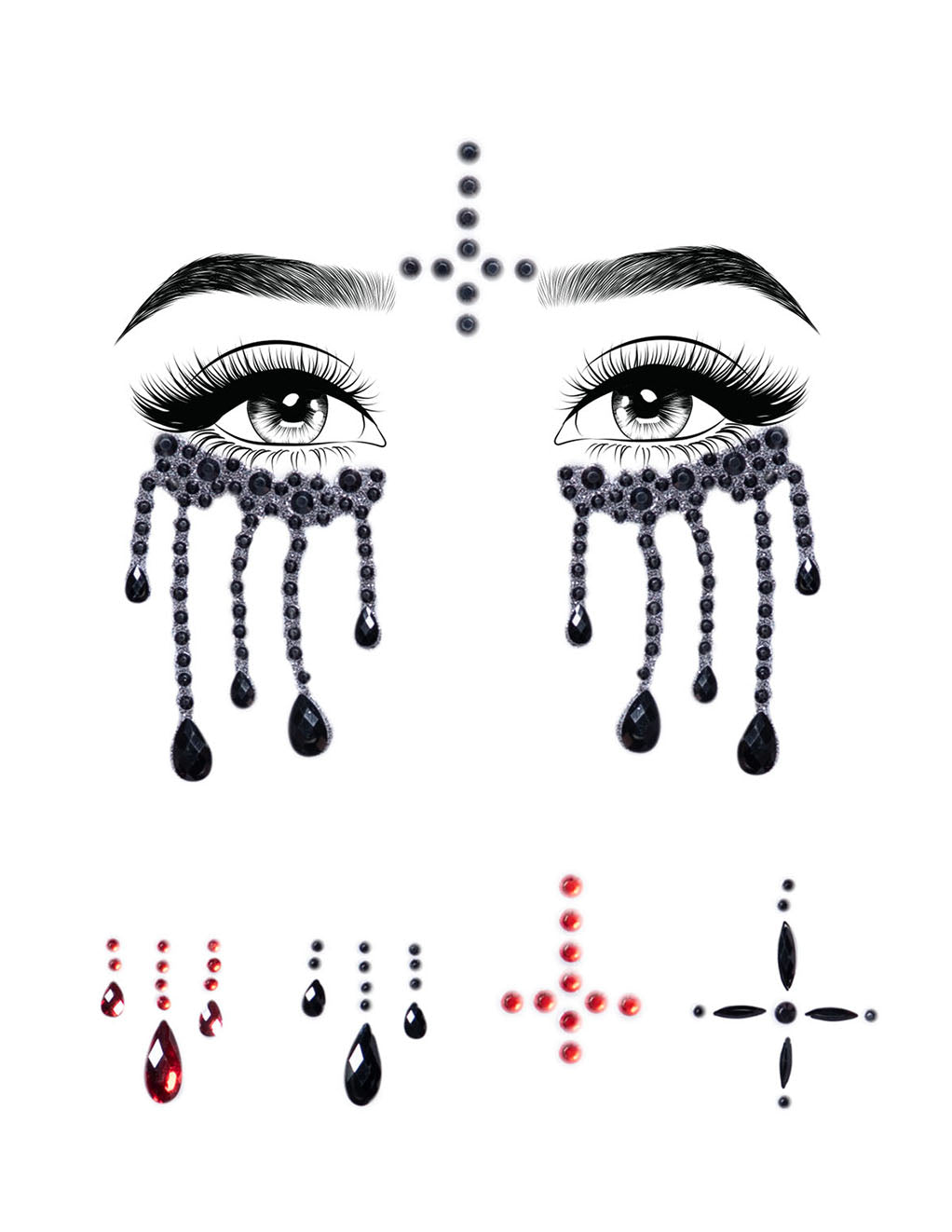Leg Avenue Possessed Adhesive Face Jewels Sticker