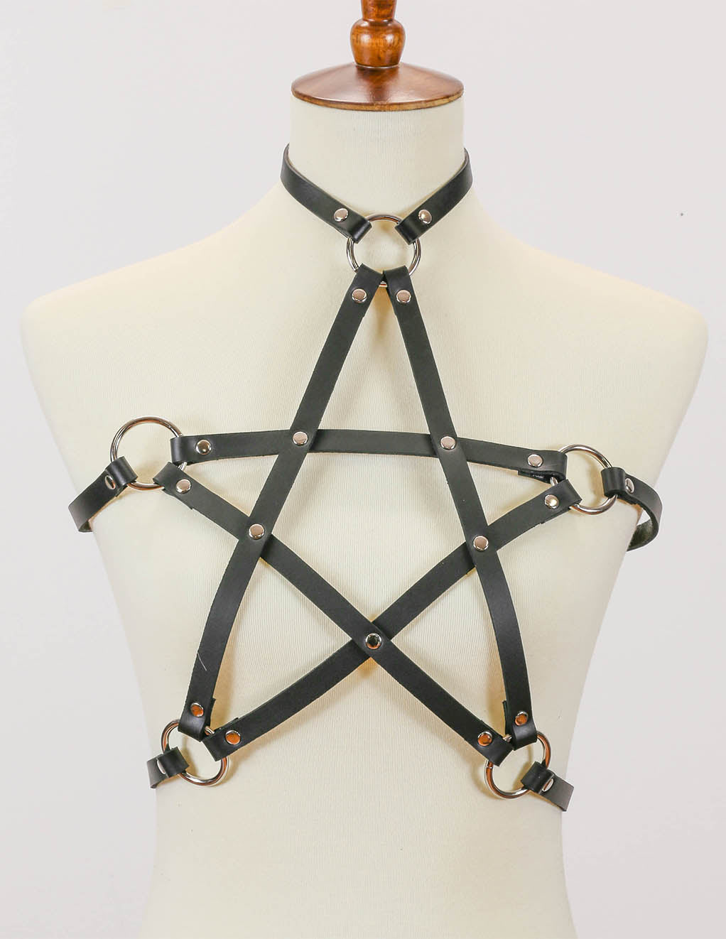 Funk Plus Vegan Leather Pentagram Harness