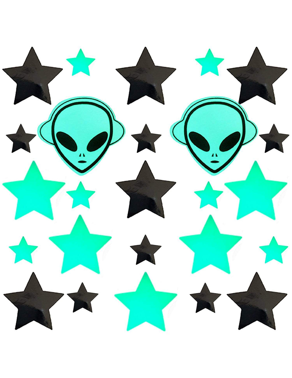 Neva Nude Glow Alien & Star Body Pasties