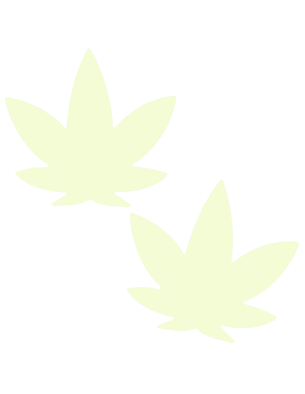 Neva Nude Glow in the Dark Weed Pasties