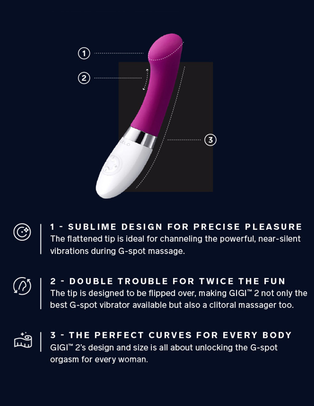 Lelo Gigi 2 Silicone Rechargeable G-Spot Vibrator