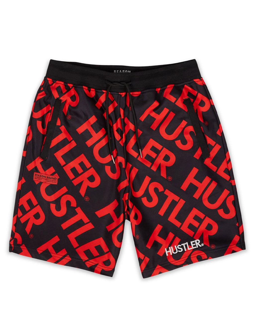 Red HUSTLER? Define Shorts