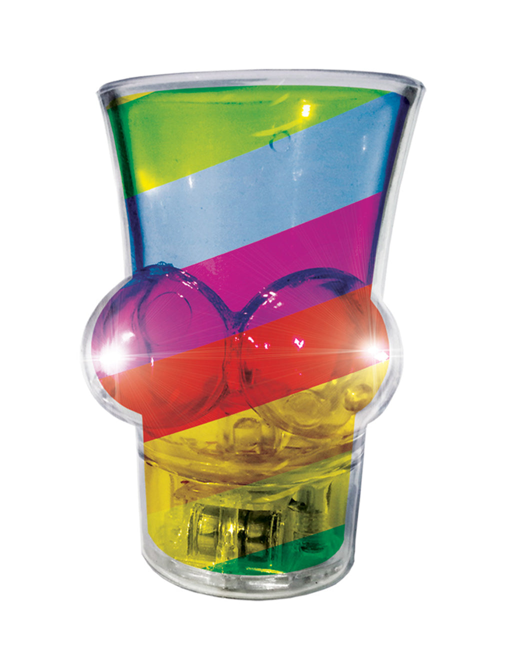 Light Up Rainbow Boobie Shot Glass