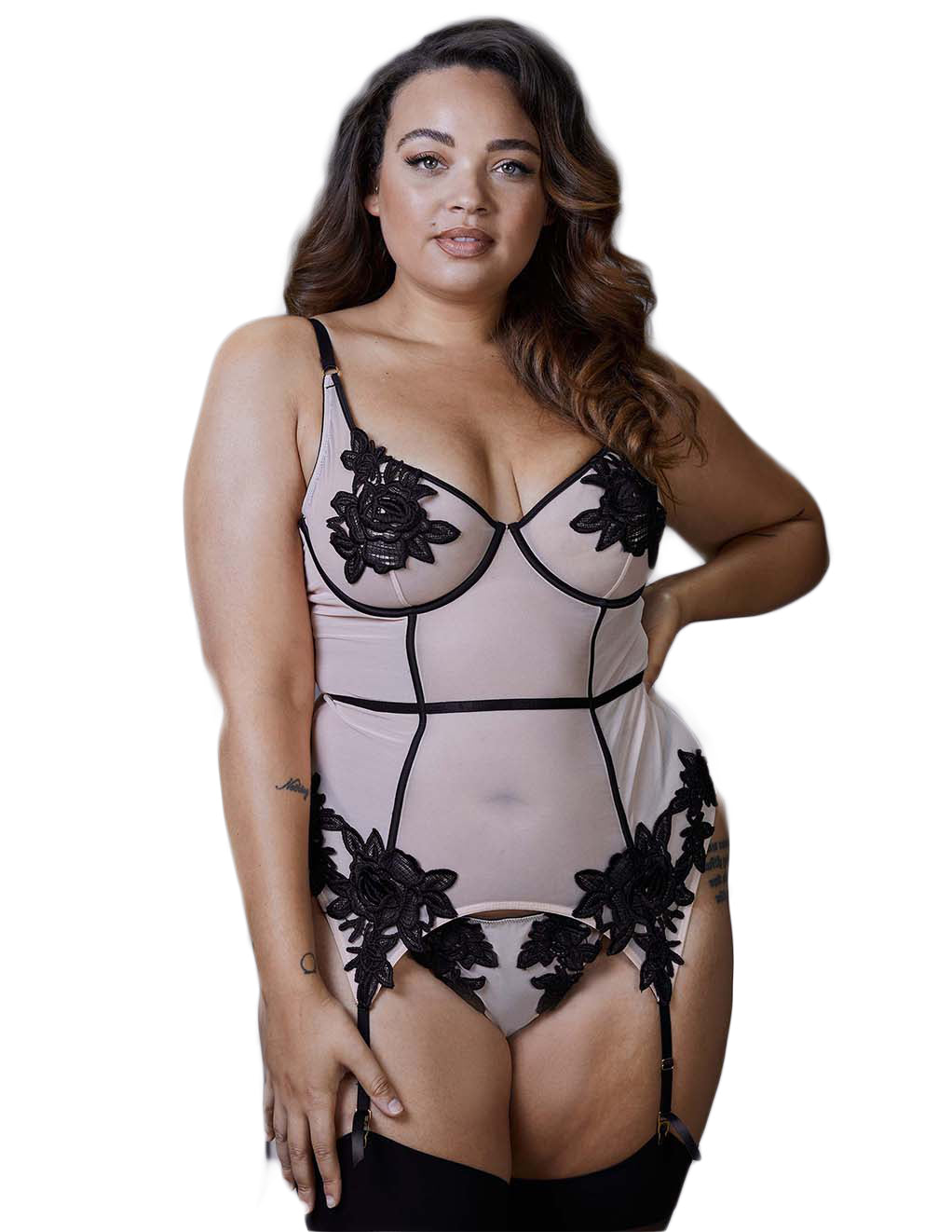 HUSTLER® Applique Basque Bustier