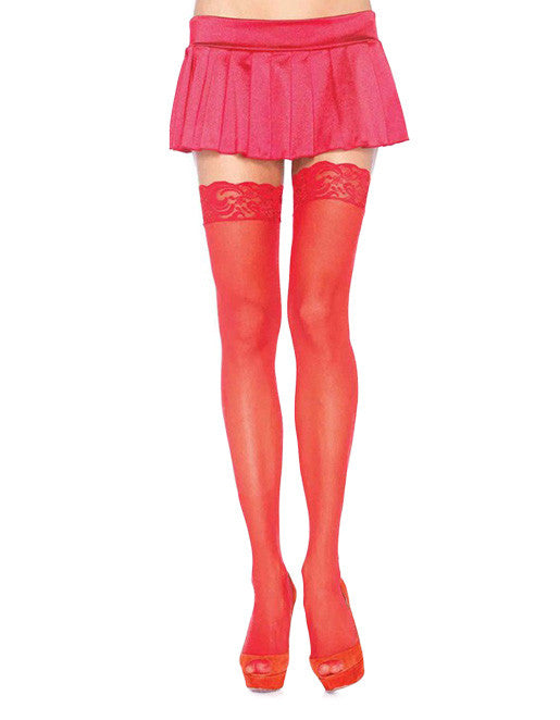 Leg Avenue Sheer Lace Top Thigh High