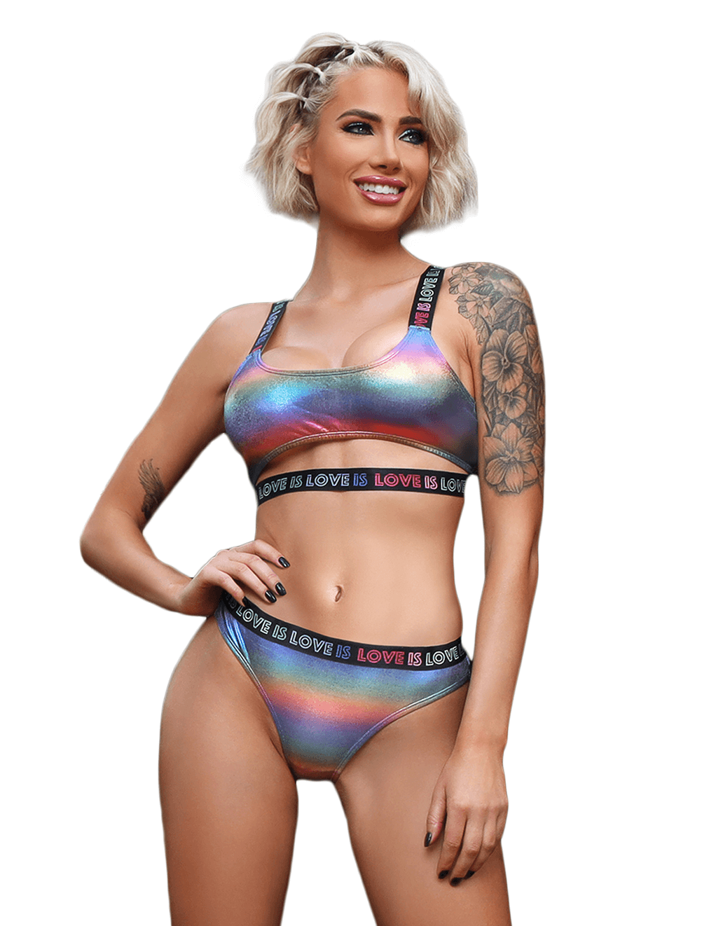 Vibes Love Is Love Underboob Cutout Set