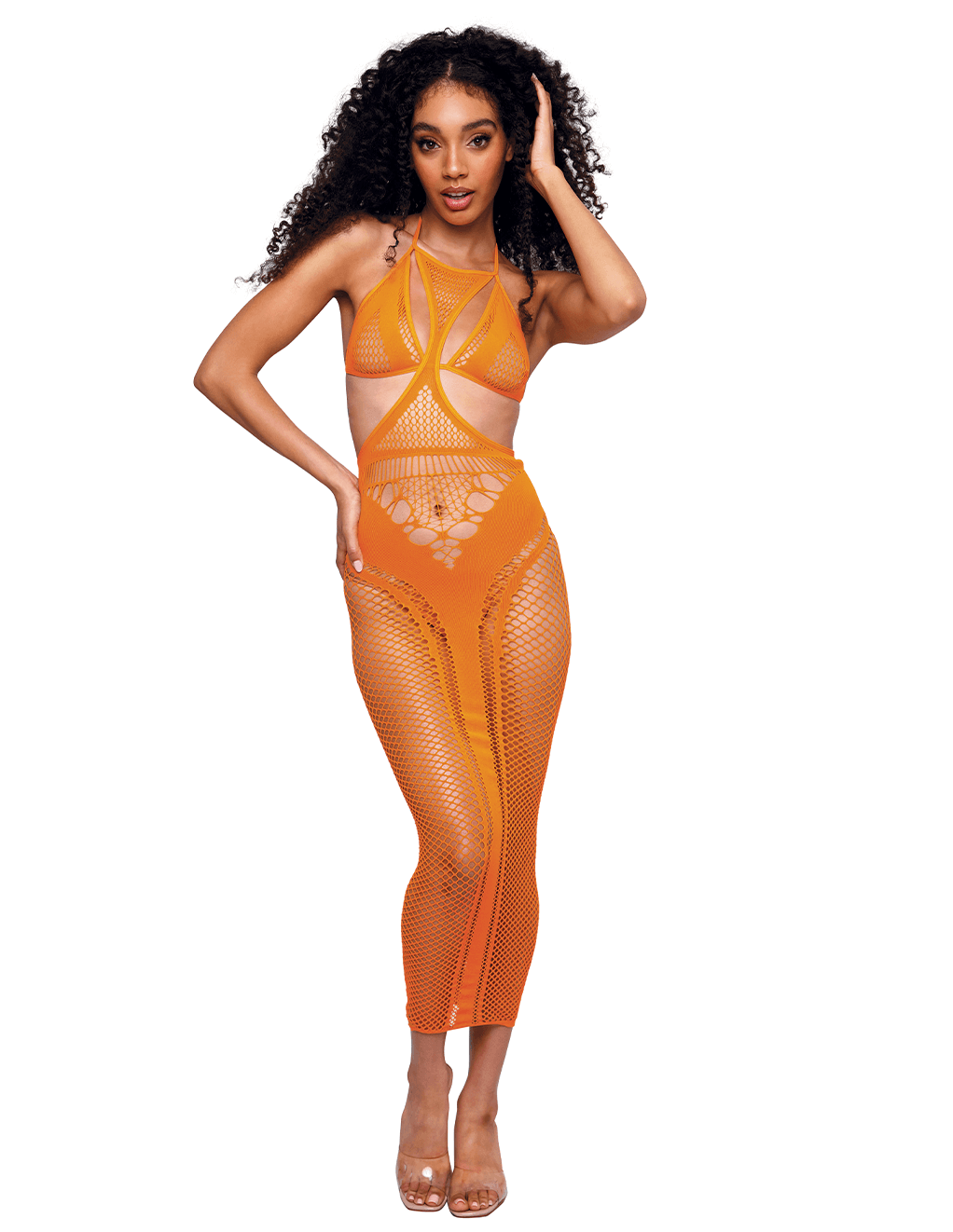 Dreamgirl Multi Net Seamless Gown & Bralette