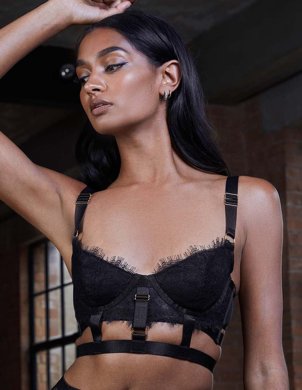 HUSTLER® Lace Cage Bra