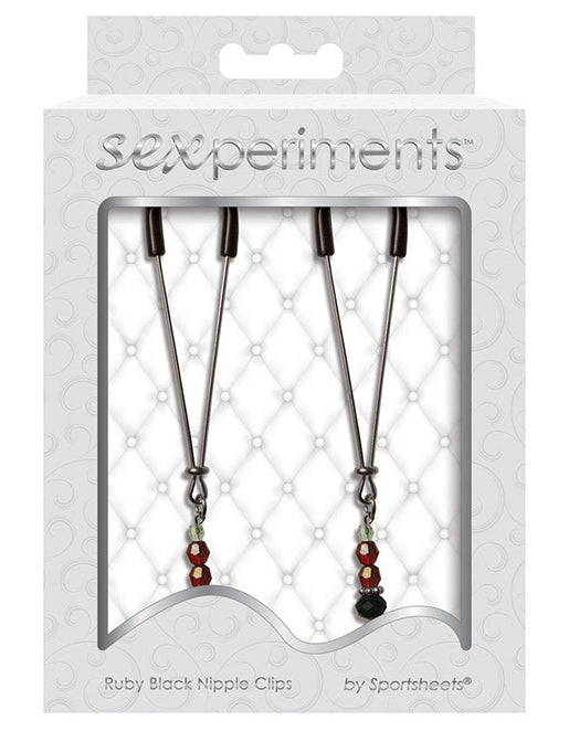 Sexperiments Ruby Black Nipple Clips