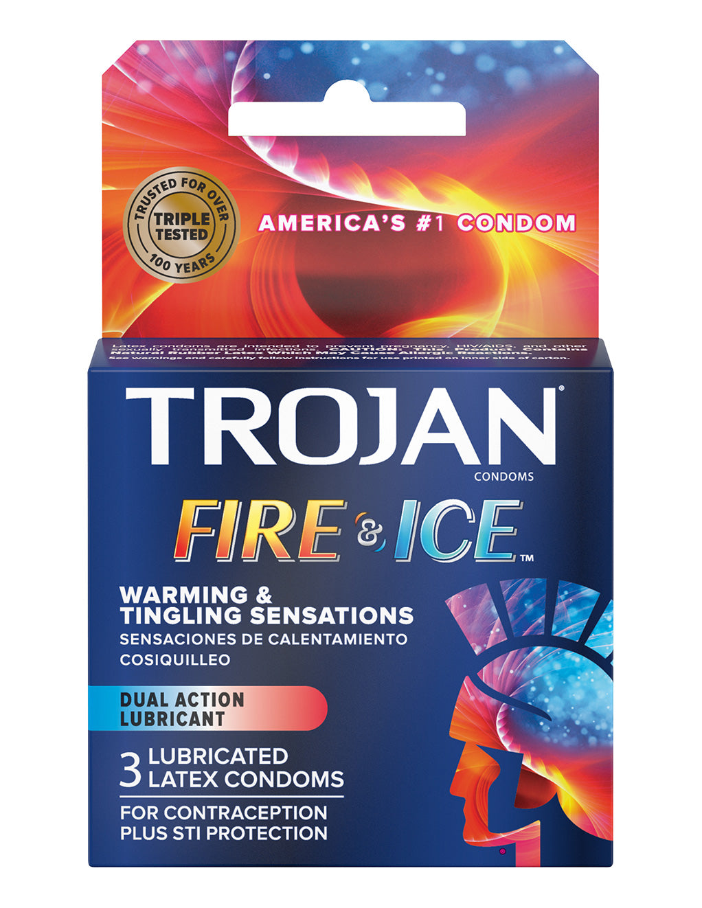 Trojan Fire N' Ice Sensation Condoms 3 ct