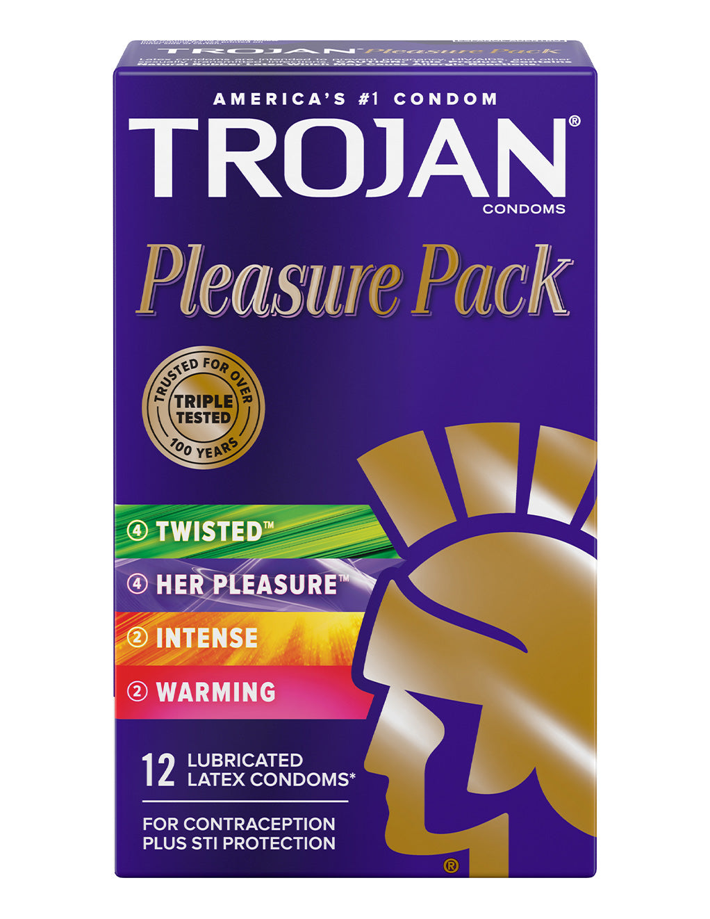 Trojan Pleasure Pack Assorted Condoms 12 ct