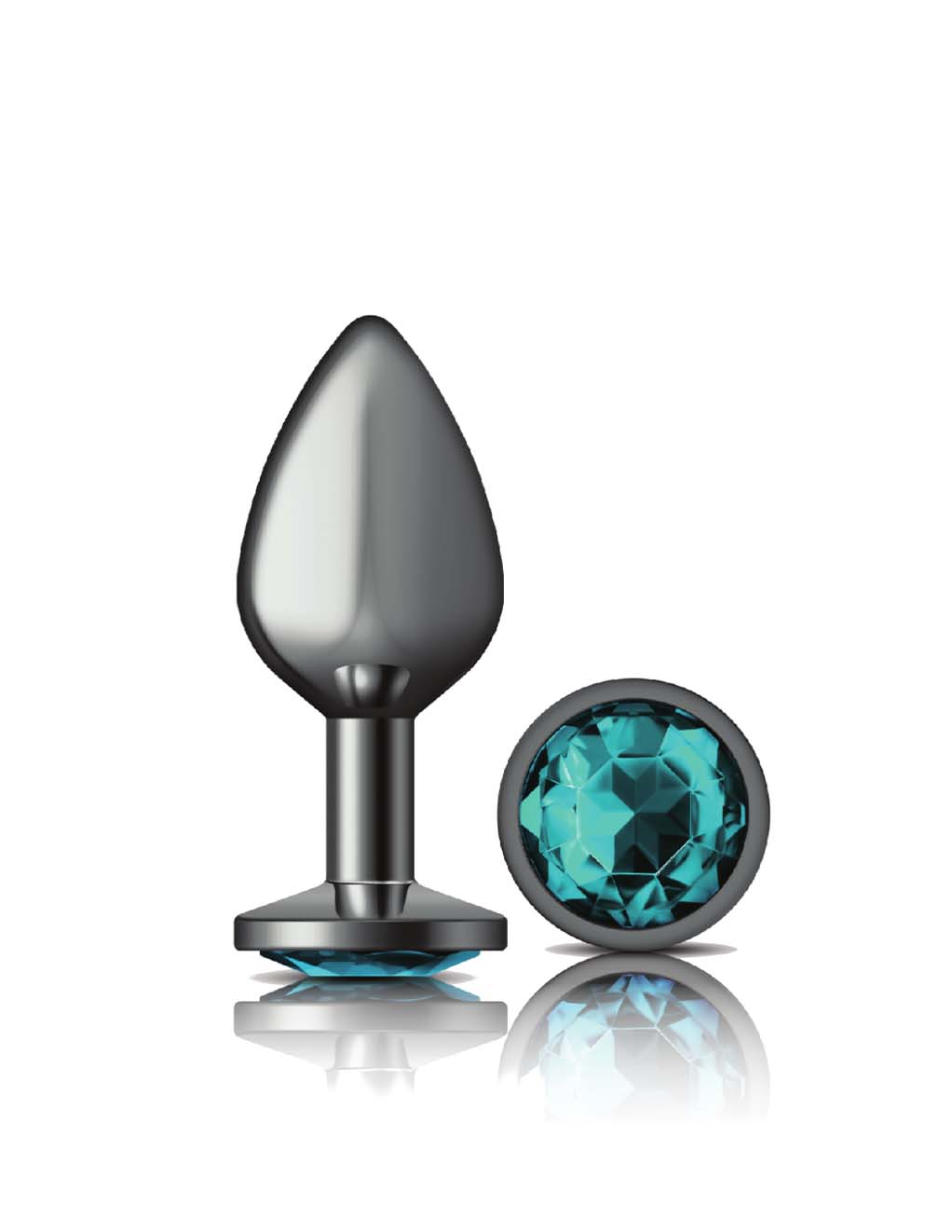 Cheeky Charms Gunmetal Round Teal