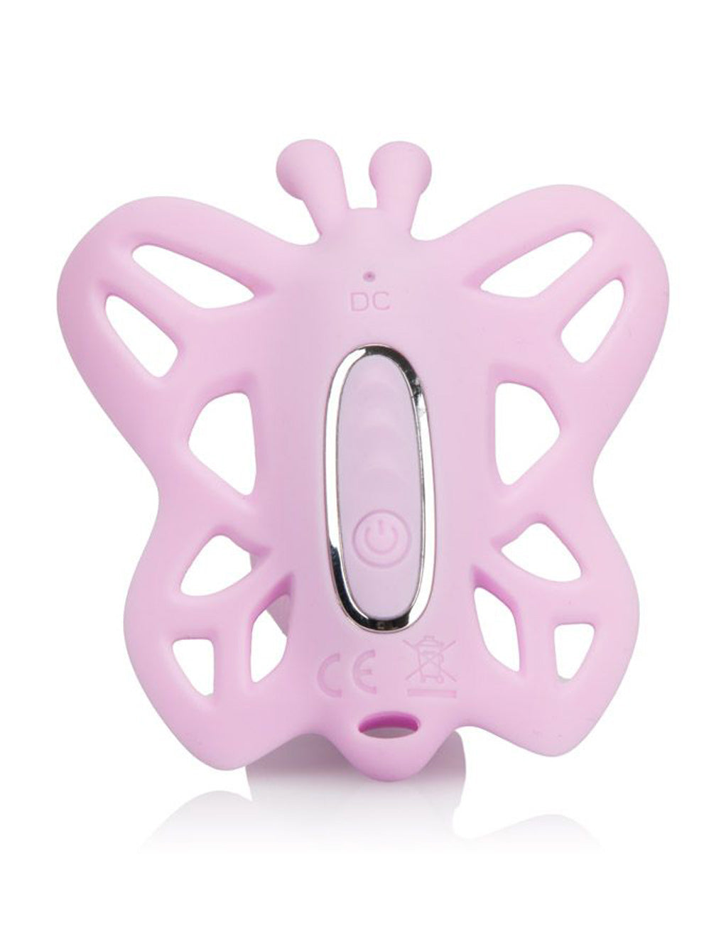 Silicone Rechargeable Dual Butterfly Couples Vibrating Cock Ring By  CalExotics - Pink