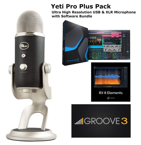 Blue Yeti Silver Plus Pack Professional Multi Pattern Usb Recording A Audiotopia