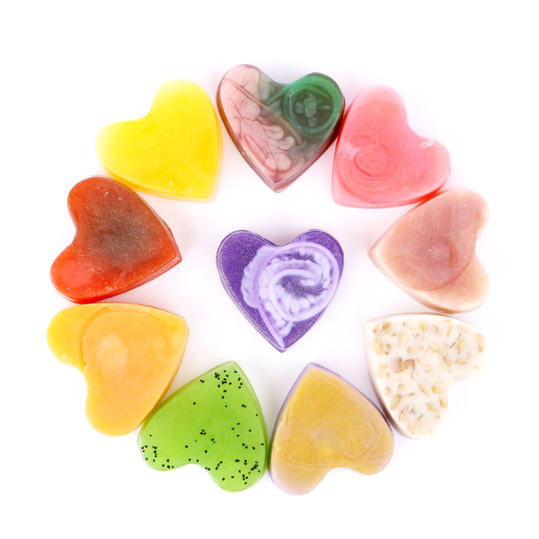 Natural And Organic Heart Shape Bar Soap Variety Pack