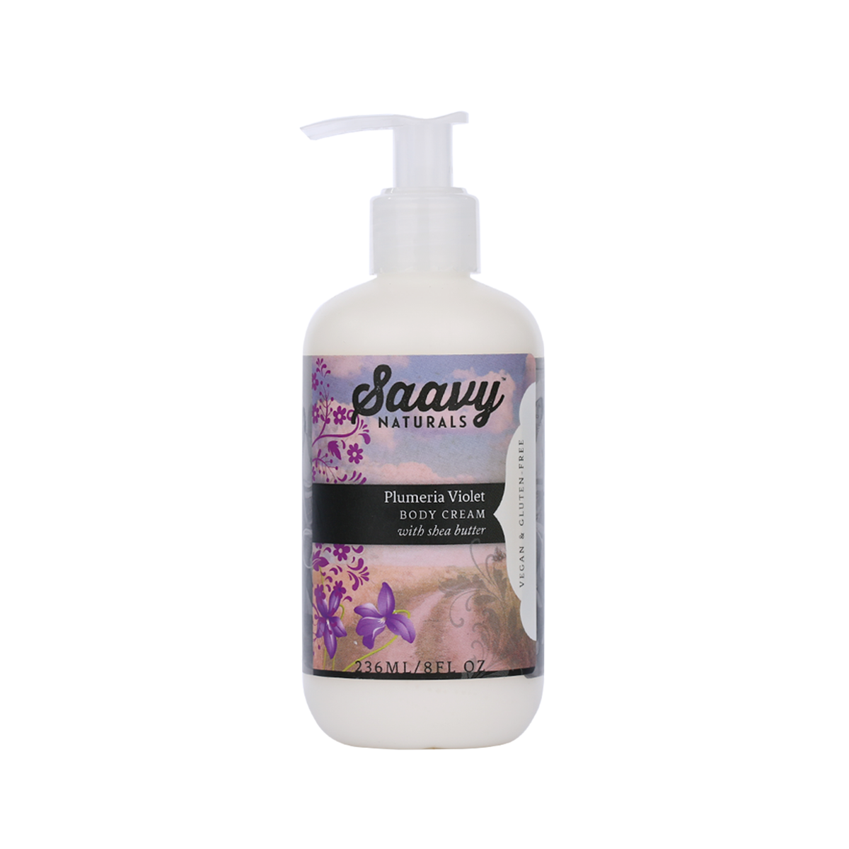 Natural and Organic Body Cream - Plumeria Violet