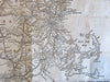 Rare New England RR map 1868 separate issue folio broadsheet Snow Pathfinder