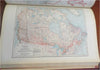 New World Loose Leaf Atlas c. 1929 monumental leather atlas 100+ maps