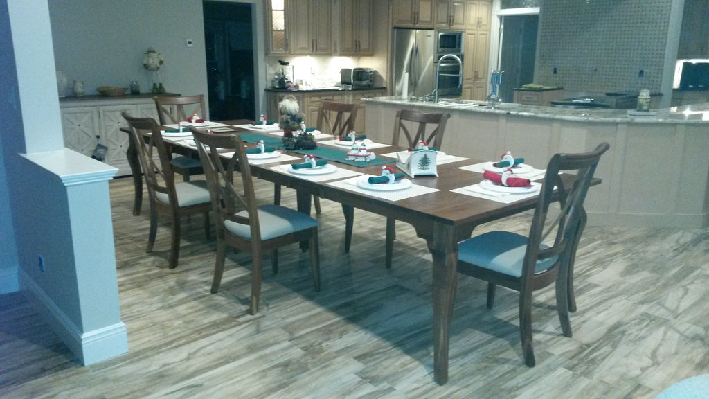 Customer Picture of the Granby Leg Table and Callahan Dining Chairs in Walnut