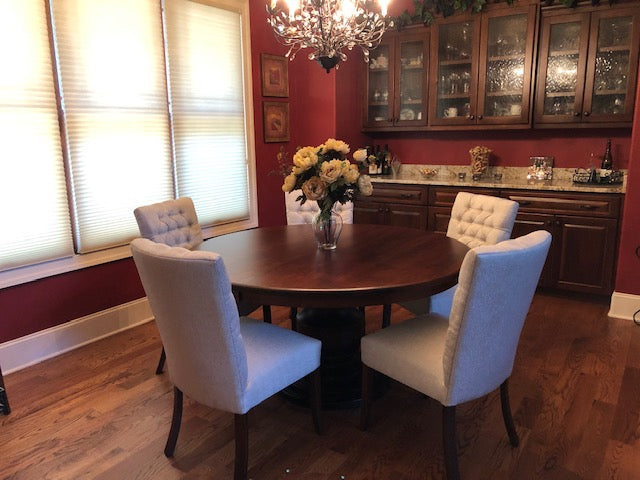Alana Tufted Dining Chair in Cherry with a Michael's cherry stain