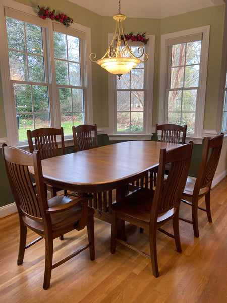 Arts and Crafts Dining Table with Lyndon Dining Chairs / Customer Review / Home and Timber