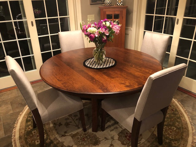 Arts and Crafts Single Pedestal Table in Cherry - Customer Photo - Home and Timber