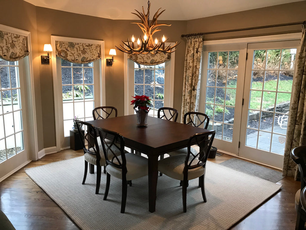 Customer Photo of the Ethan leg table in Cherry with a Burnt Umber finish