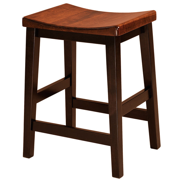 timber and metal stools