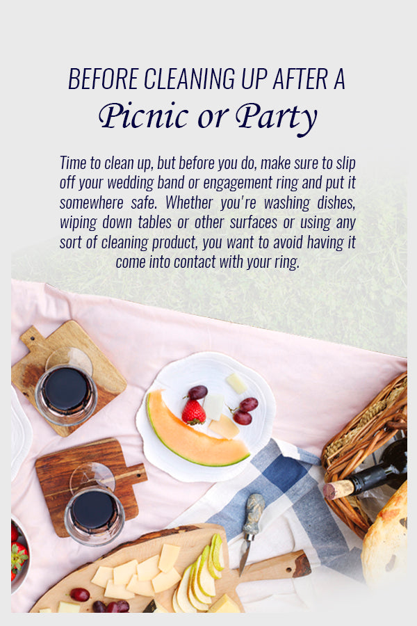 What to Do With Your Wedding Ring When Cleaning Up After a Party