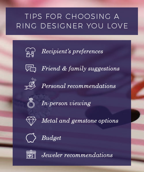 Tips for choosing a ring designer you love