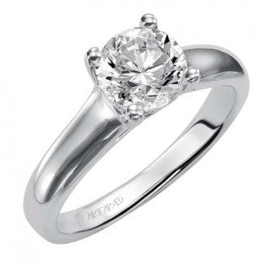 Solitaire Ring with Round Diamond by Artcarved.