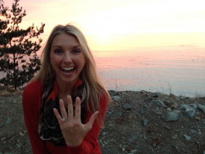 Cortney shows off her new Hearts On Fire Transcend Dream engagement ring at Pfeiffer Beach in California!