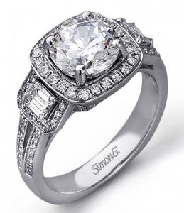 Engagement Ring in a Halo Setting by Simon G.