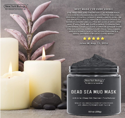 New York Biology Dead Sea Mud Mask for Face and Body - All Natural - Spa Quality Pore Reducer for Acne, Blackheads and Oily Skin - Tightens Skin for A Healthier Complexion