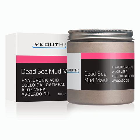 Yeouth Dead Sea Mud Mask with Hyaluronic Acid, Face Masks Skincare Mud for Pore, Wrinkles, Acne & Dark Spots, Anti Aging Facial & Beauty Face Masks