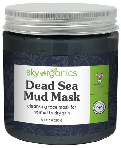 Sky Organics Dead Sea Mud Mask for Face to Detoxify, Cleanse & Soothe