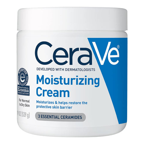 CeraVe Moisturizing Cream | Body and Face Moisturizer for Dry Skin | Body Cream with Hyaluronic Acid and Ceramides | Normal | Fragrance Free