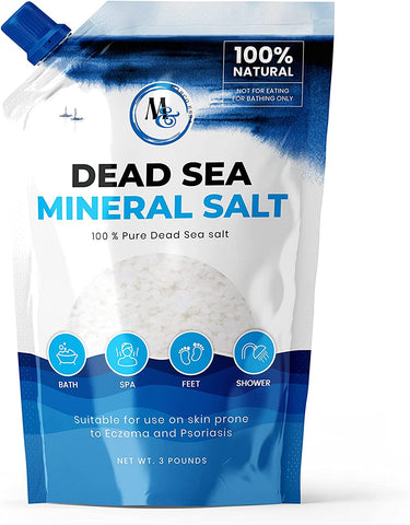 Marco Esra Dead Sea Salt – Dead Sea Mineral Salt for Bath, Spa, Shower – Pure and Natural Bath Salt for Foot Soak, Inflammation, Skin Care – Unscented Fine Salt Mined from Dead Sea