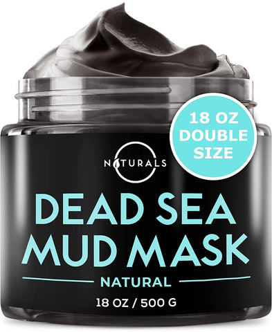 O Naturals Psoriasis Dead Sea 18oz Mud Mask for Face & Body Scalp All Natural Organic Best for Psoriasis Eczema Healing Acne Deep Pore Cleansing Pore Oily Skin Exfoliating Skin Care for Men & Women