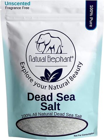 Dead Sea Salt Coarse Grain 100% Natural and Pure for Psoriasis Eczema Acne & Other Dermatological Needs by Natural Elephant