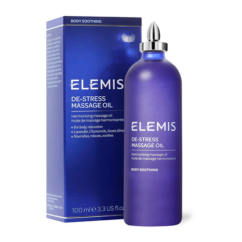 ELEMIS De-Stress Massage Oil | Harmonizing Oil Deeply Nourishes, Relaxes, and Calms the Body and Mind with a Blend of Essential Oils