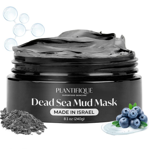 Dead Sea Mud Mask for Face Care - Body Mud Mask with Hyaluronic Acid for Women and Men - Pore Minimizer Skin Care - Deep Cleansing Skin Purifying Face Mask for Blackheads, Oily Skin