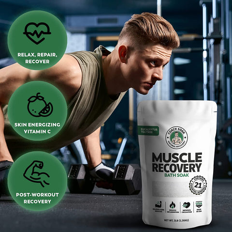 Coach Soak: Muscle Recovery Bath Soak - Natural Magnesium Bath Salts for Pain Relief - Ultimate Post Workout Muscle Recovery - Absorbs Faster Than Epsom Salts for Soaking for Pain