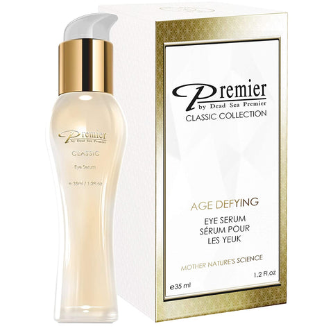 Premier Dead Sea Classic Eye Serum, Hypoallergenic, Age defying, Helps minimize wrinkles, Dark circles, Sagging skin, Reduce bags, with vitamins A & E