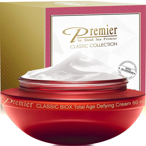 Premier Dead Sea BIOX total age defying cream, face moisturizer, Anti Aging face Cream, Intensive Wrinkle cream firming skin care, Classic collection, retinol Cream Lotion