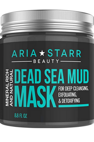 Aria Starr Dead Sea Mud Mask For Face, Acne, Oily Skin & Blackheads - Best Facial Pore Minimizer, Reducer & Pores Cleanser Treatment - Natural For Younger Looking Skin