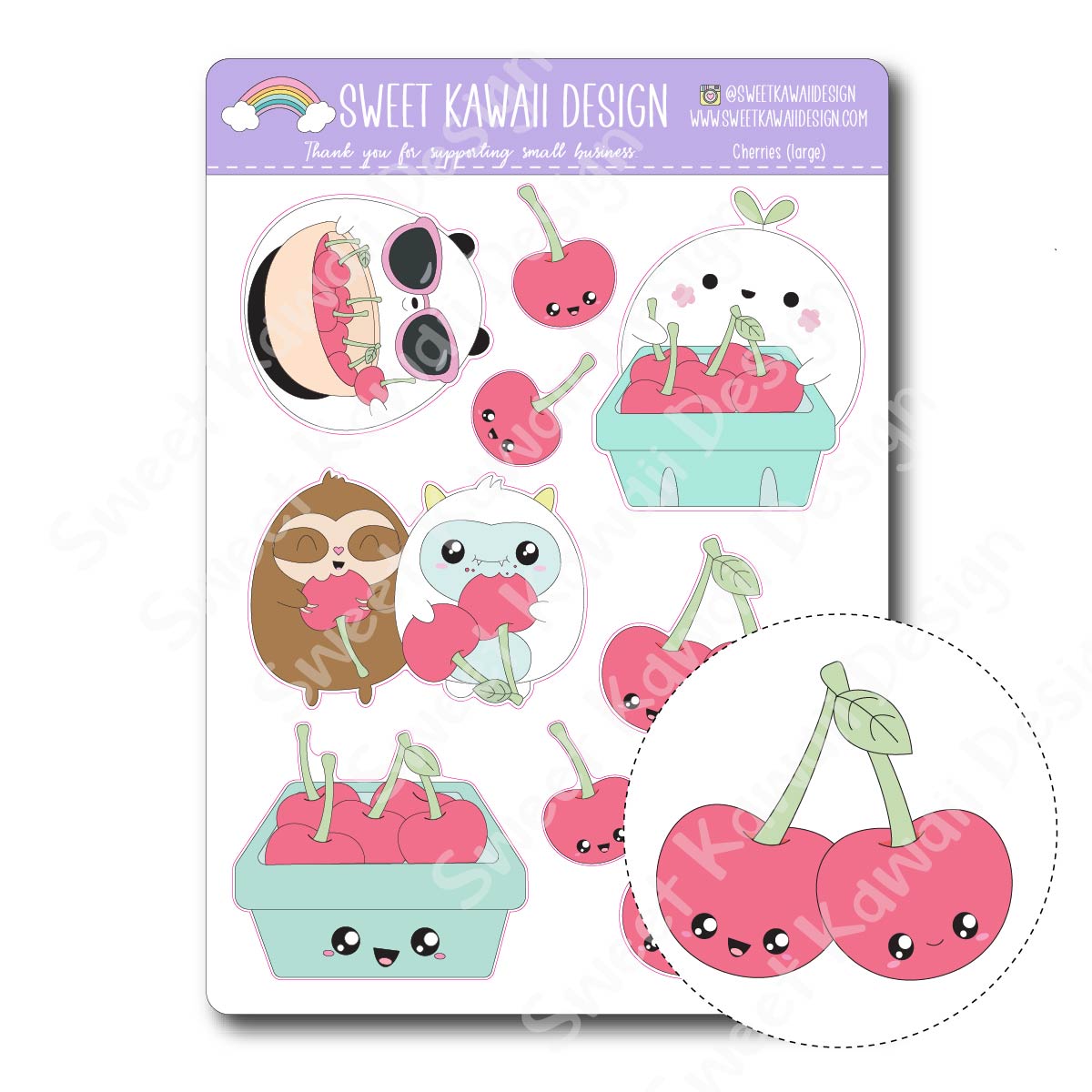 Kawaii S'more Deco (LARGE) Stickers – Sweet Kawaii Design