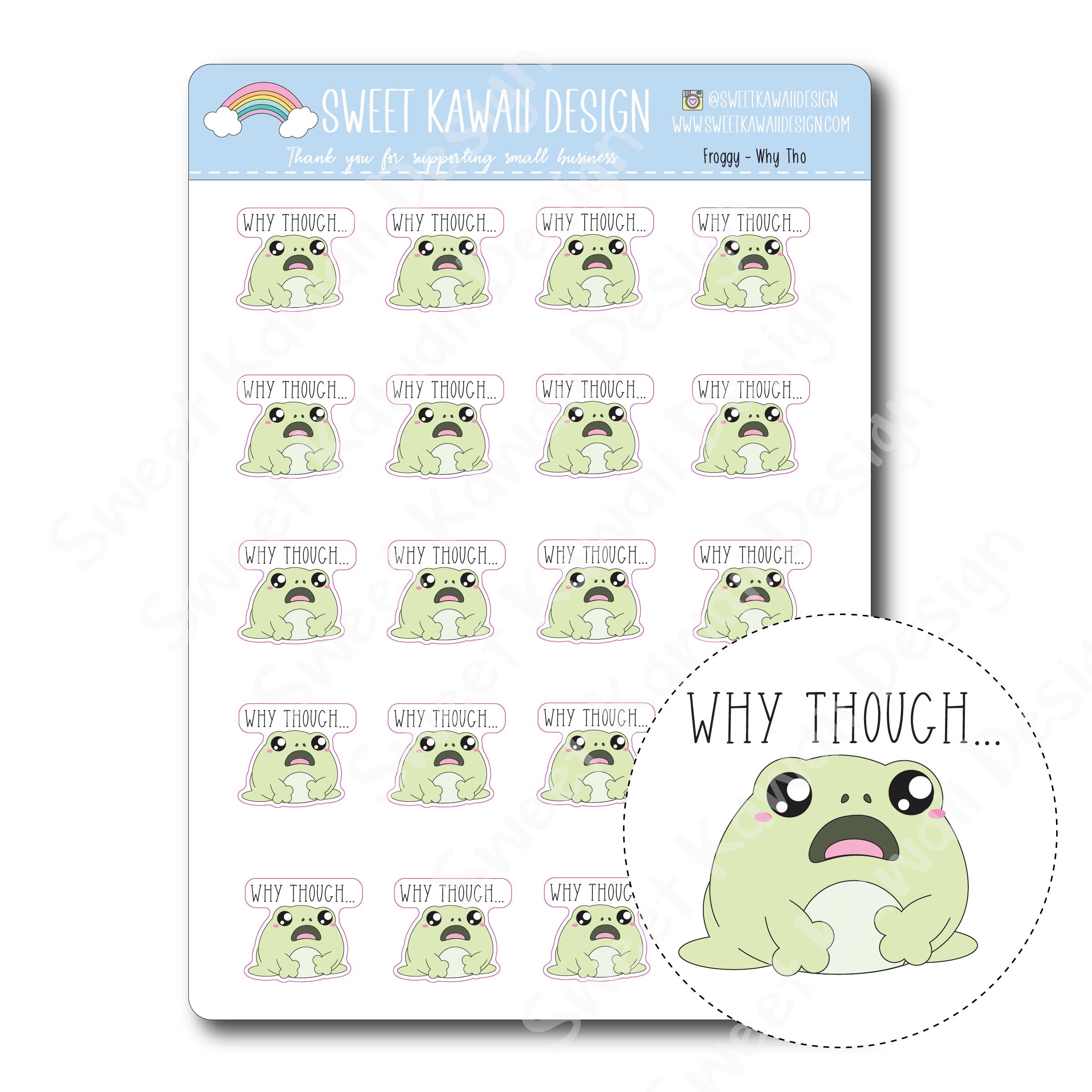 Kawaii Dino Stickers - Nom Nom – Sweet Kawaii Design